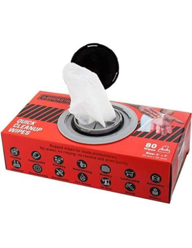 Toallitas de limpieza Quickstop 20.32x20.32 cm - 80 unidades