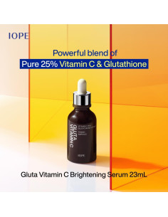 Suero Iluminador Vitamina C Gluta IOPE + Limpiador Espumoso 2
