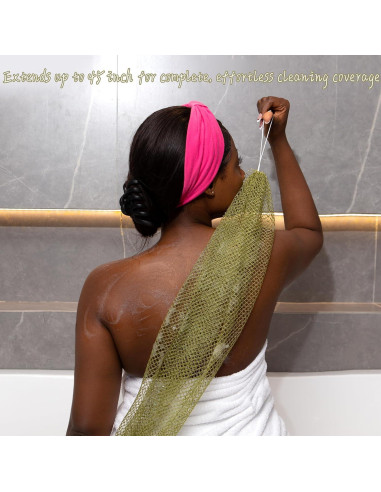 Esponja de Red Africana SubSahara - 4 Piezas Exfoliantes Suaves