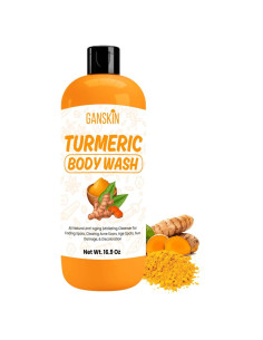Jabón Líquido de Cúrcuma Ganskin 500ml - Iluminador y Exfoliante