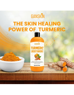 Jabón Líquido de Cúrcuma Ganskin 500ml - Iluminador y Exfoliante 2