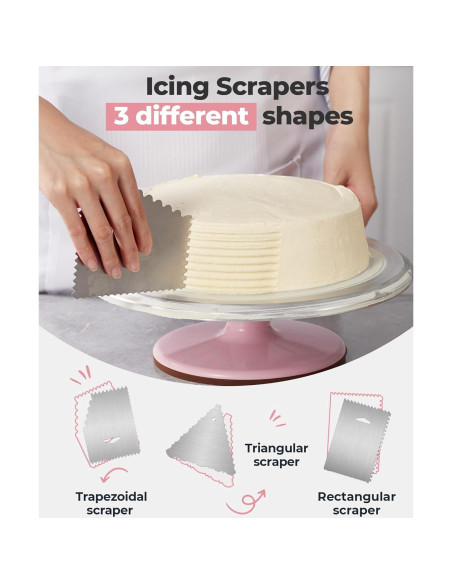 Juego de Decoración de Pasteles Kootek, Giratorio 30 cm