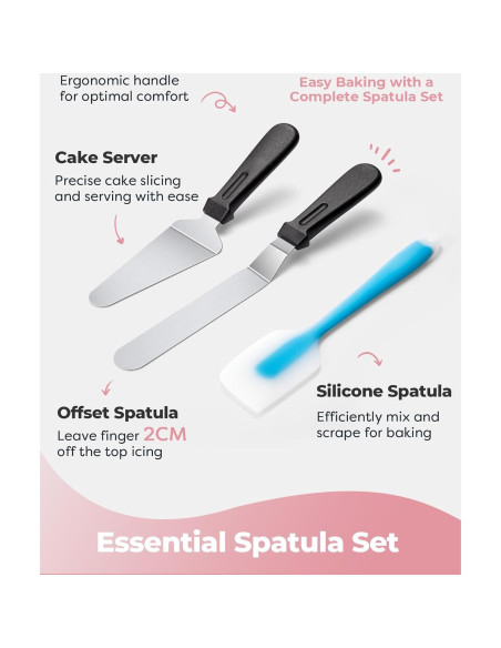 Juego de Decoración de Pasteles Kootek, Giratorio 30 cm