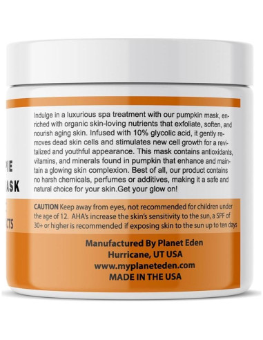 Máscara Exfoliante AHA Glicólico 10% Planet Eden 113g