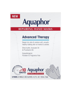 Mascarillas Hidratantes para Manos Aquaphor - 6 Guantes Reparadores