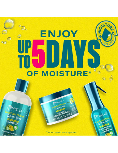 Aceite Capilar Ligero Mielle 118 ml - Hidratante Melón Kalahari y Aloe Vera