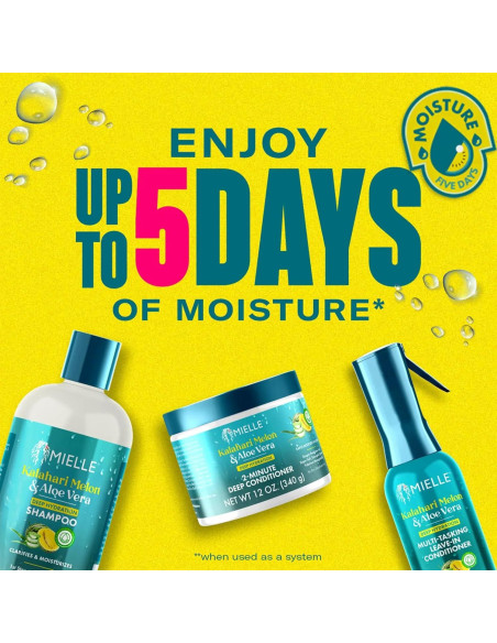 Aceite Capilar Ligero Mielle 118 ml - Hidratante Melón Kalahari y Aloe Vera