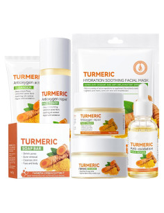 Kit de Cuidado Facial de Cúrcuma Etuanxi - 11 Piezas