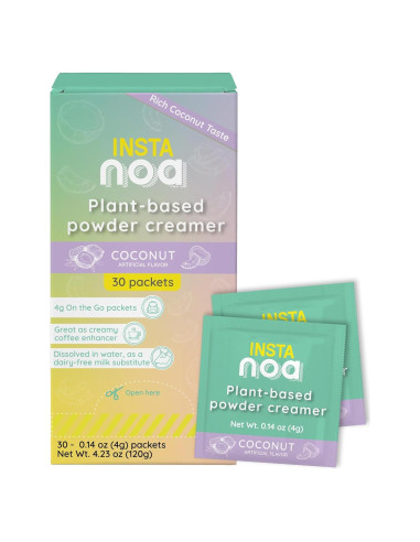 Crema en Polvo Vegana NOA Sabor Coco - 30 Sobres de 4g