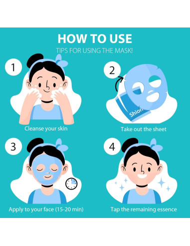Combo 11 Máscaras Faciales SHIONLE Cuidado Piel Coreano