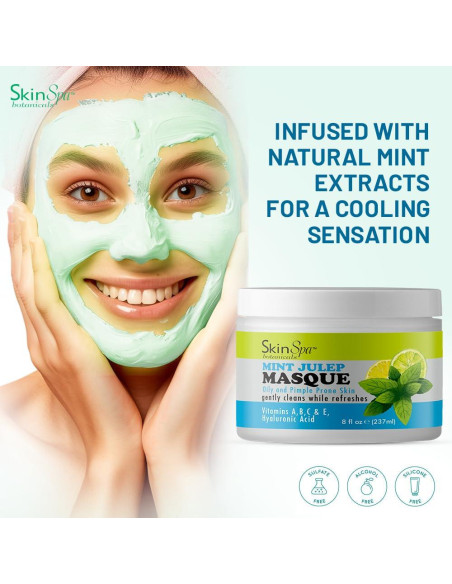 Mascarilla Facial SKIN SPA Menta Julep 226.8 g - Control de Acné