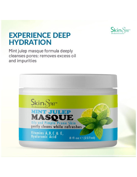 Mascarilla Facial SKIN SPA Menta Julep 226.8 g - Control de Acné