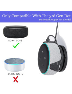 Soporte de pared Suixing para Echo Dot 3ra Gen. Negro 2