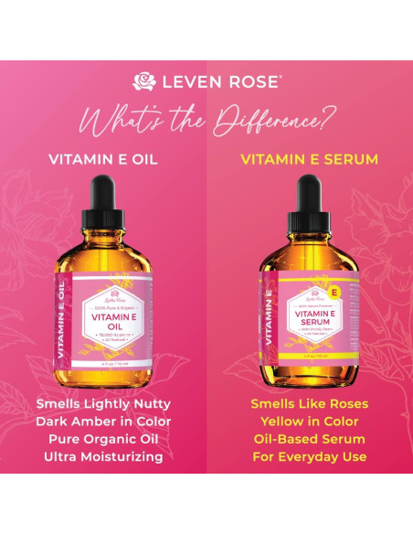 Suero de Aceite de Vitamina E Leven Rose 113.4 ml Hidratante