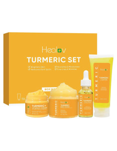 Kit de Cuidado de la Piel Healov con Cúrcuma - 4 Productos