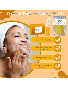 Juego de Cuidado Facial de Cúrcuma Aacnre - 3 Piezas 2
