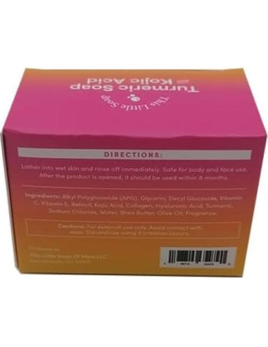 Jabón Ácido Kójico Este Pequeño 2 Paquetes - Vitamina C, Retinol, Colágeno