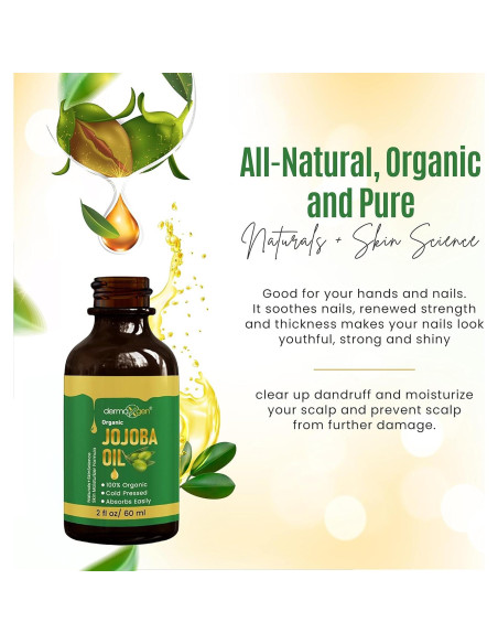 Aceite de Jojoba Orgánico 100% Naturals+SkinScience 59 ml