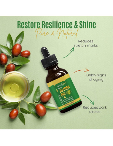 Aceite de Jojoba Orgánico 100% Naturals+SkinScience 59 ml