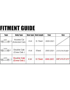 Cubierta de Coche X AUTOHAUX para Toyota Tacoma 6.1m Gris 2