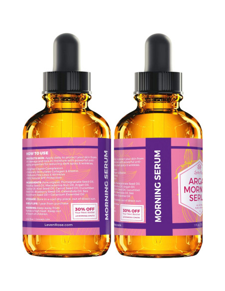 Sérum Facial de Aceite de Argán Leven Rose 30 ml Hidratante Sérum Facial de Aceite de Argán Leven Rose 30 ml Hidratante