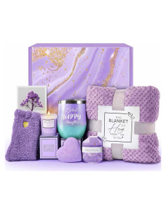 Canasta de Spa Relajante LE CADEAU para Mujeres - Lavanda