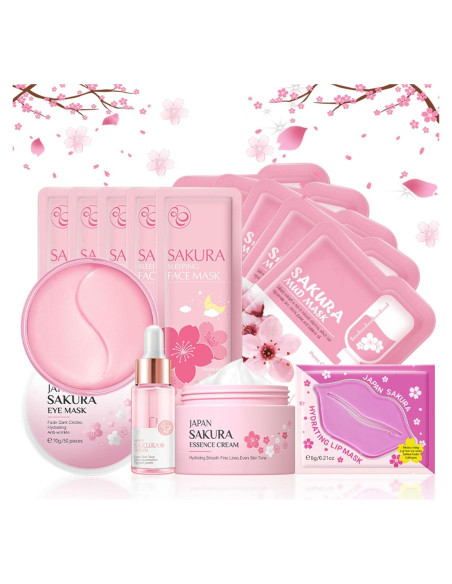 Kit de Cuidado de la Piel ISHERBIN-TZ Sakura 14 Piezas