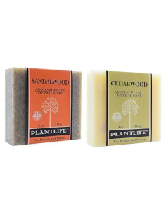 Paquete de 2 Jabones Hidratantes Plantlife Sándalo y Cedro 113g