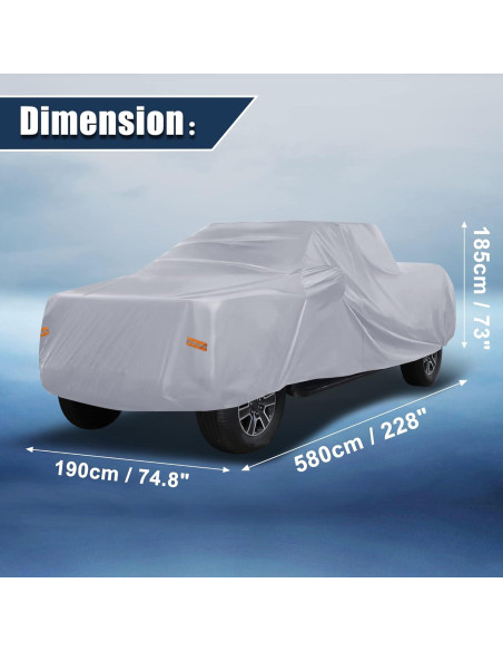 Cubierta de Coche X AUTOHAUX para Toyota Tacoma 6.1m Gris