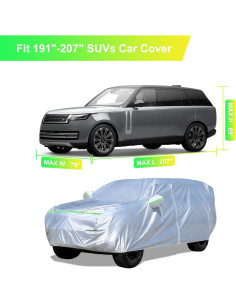 Funda para SUV YINOK YXL 484-526 cm Impermeable Todo Clima 2