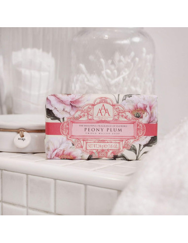 Jabón de barra de ciruela de peonía Somerset 200g