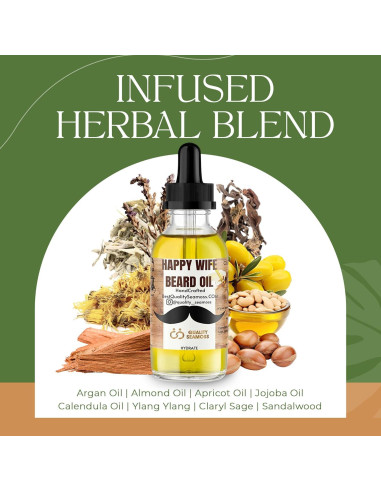 Aceite para Barba Happy Wife 29.57 ml - Suavizante Natural