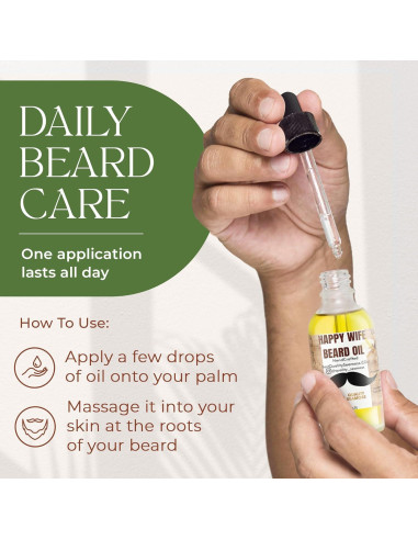 Aceite para Barba Happy Wife 29.57 ml - Suavizante Natural