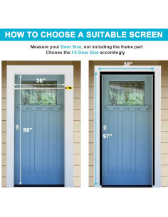 Puerta de Pantalla Magnética Firguny 38x97 cm Fácil Instalación 2