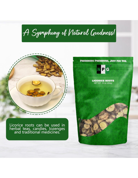 Rodajas de Raíz de Regaliz NPG 453.6 g - Té Herbal Chino