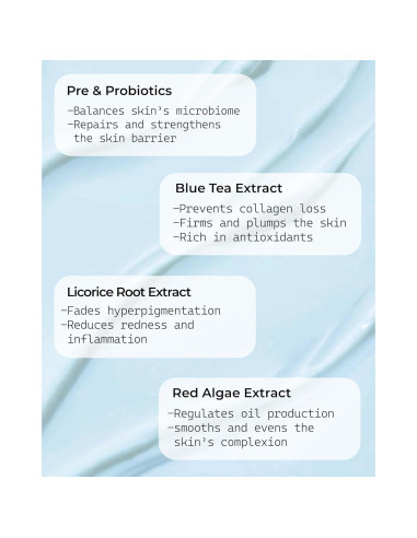 Crema Hidratante Facial Murmure Microflora 47.6 g - Té Azul