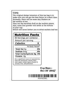 Té de Hoja de Mullein LENN - 30 Bolsas 100% Naturales 2