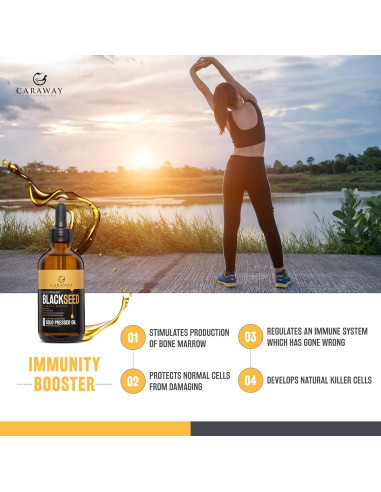 Aceite de Semilla Negra Caraway 236 ml Prensado en Frío