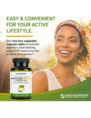 Cápsulas de Vinagre de Sidra de Manzana Trio Nutrition 40.8g
