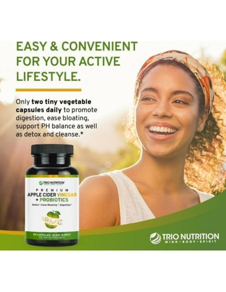 Cápsulas de Vinagre de Sidra de Manzana Trio Nutrition 40.8g