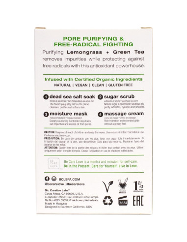 Be Care Love Spa Kit 4-en-1: Lemongrass y Té Verde