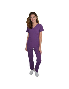 Conjunto de Scrubs Green Town Mujeres Berenjena 3XL 2 Piezas