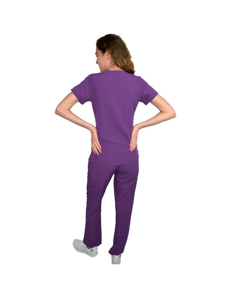 Conjunto de Scrubs Green Town Mujeres Berenjena 3XL 2 Piezas