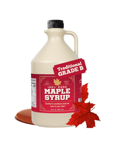 Jarabe de Arce Grado A Oscuro 1.89 L 100% Puro - Sabor Robusto