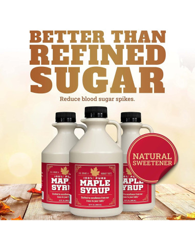 Jarabe de Arce Grado A Oscuro 1.89 L 100% Puro - Sabor Robusto