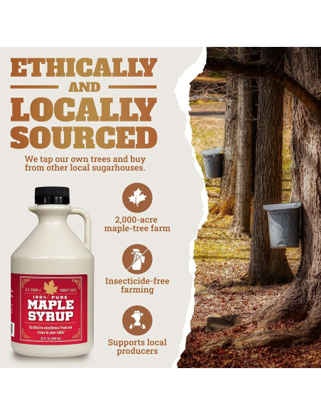 Jarabe de Arce Grado A Oscuro 1.89 L 100% Puro - Sabor Robusto