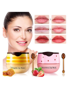 Bálsamo Labial Hidratante Miel y Fresa 2 PCS LSxia