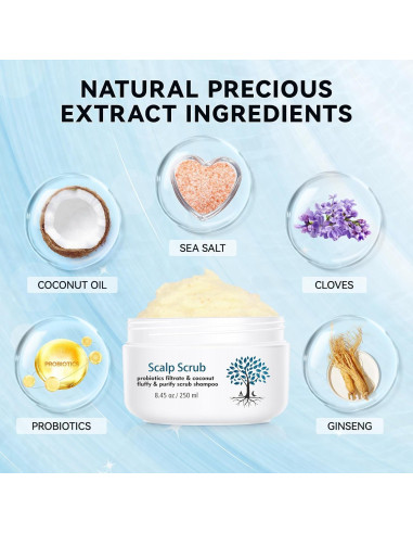 Exfoliante para Cuero Cabelludo Mokasakiso 240g - Limpieza Profunda