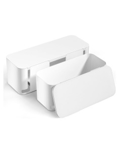 YECAYE Caja Organizadora de Cables 2 Piezas Blanca