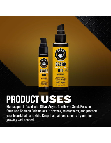Aceite para Barba GIBS 118 ml - Hidrata y Suaviza Piel y Barba